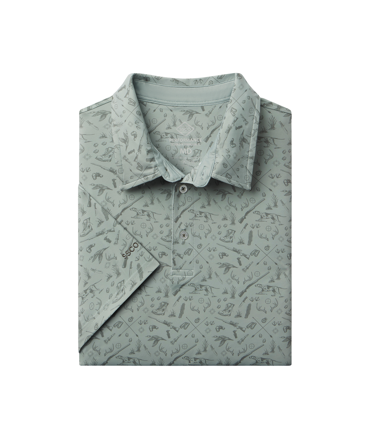 Quack n Rack Printed Polo - Sage