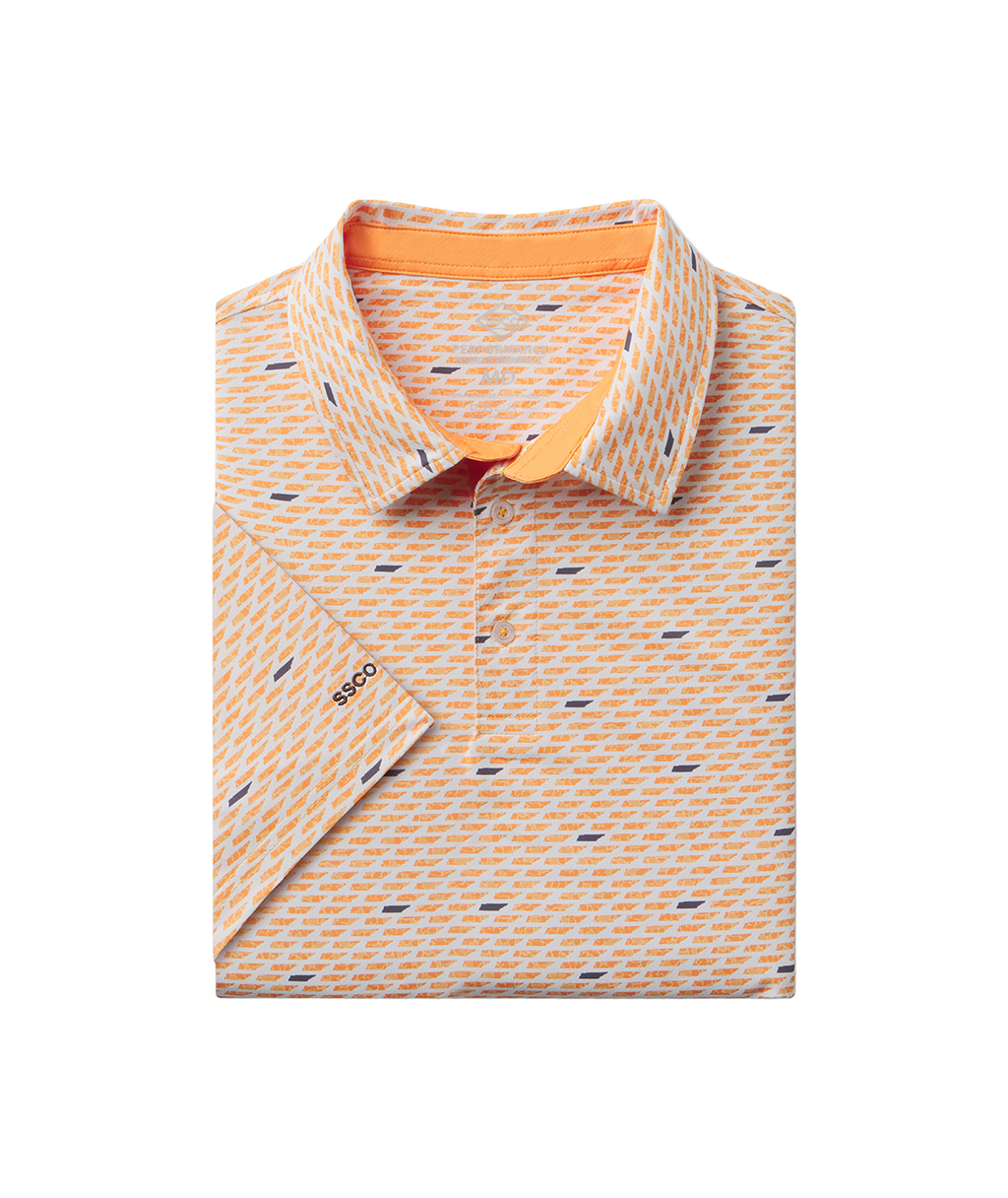 Kickoff Camo MotionTech Polo SS - Orange Out Camo