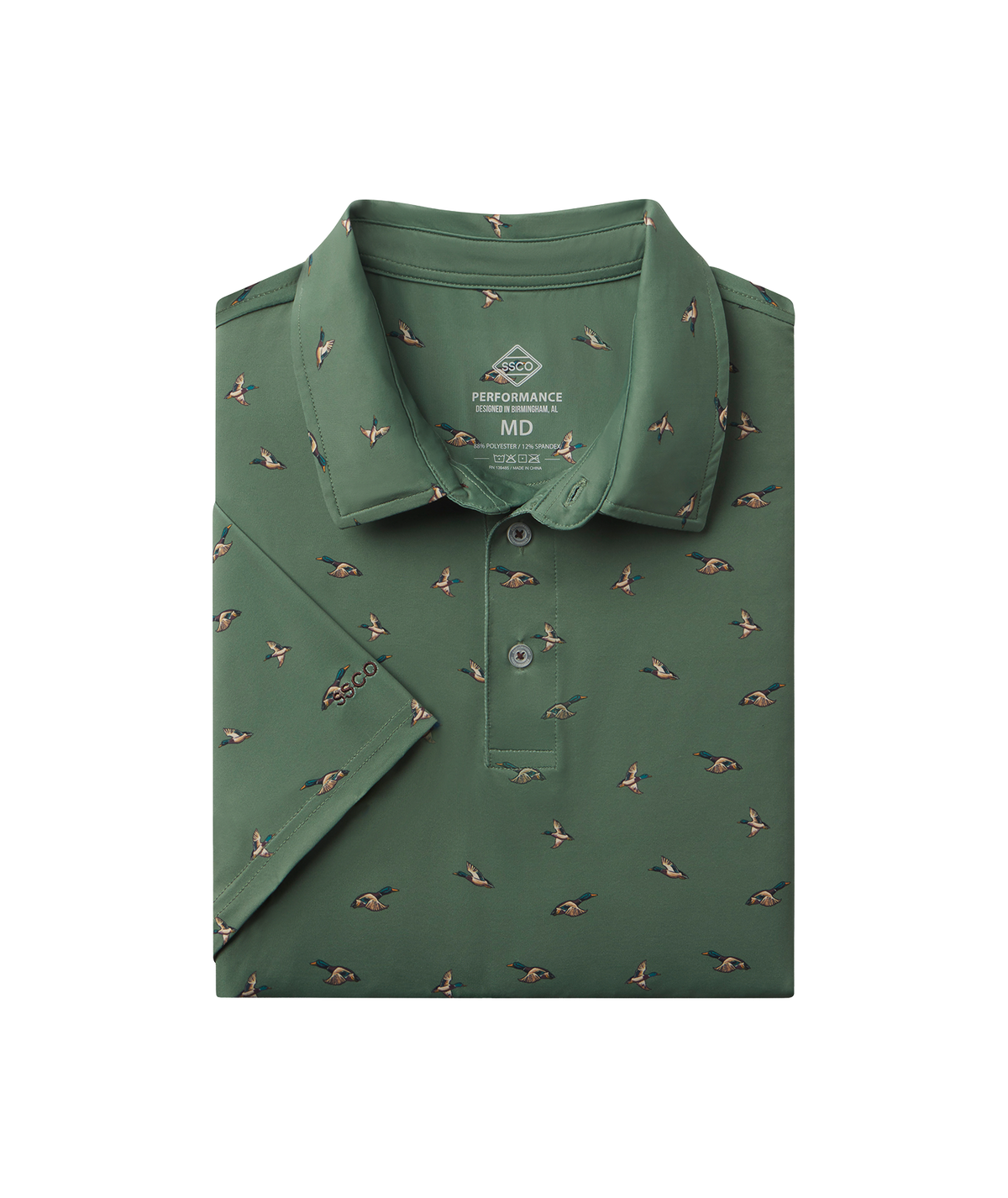 Feathered Frenzy Printed Polo - Feather