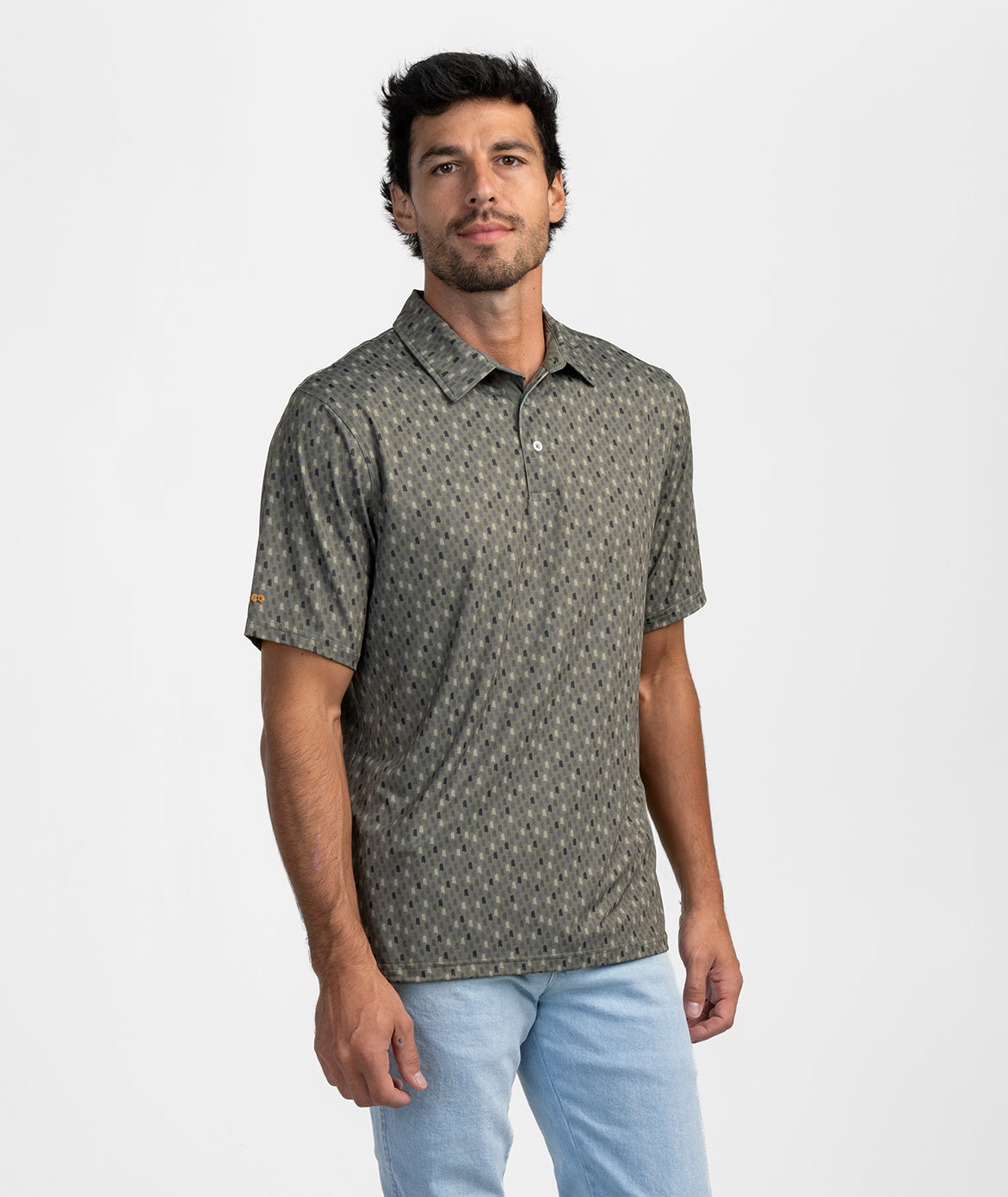Southern Sportsman Printed Polo - Delta Pine