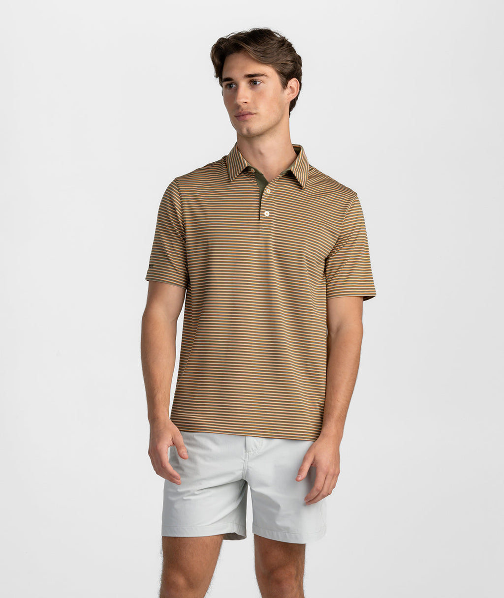 Crestline Stripe Polo - Marshland