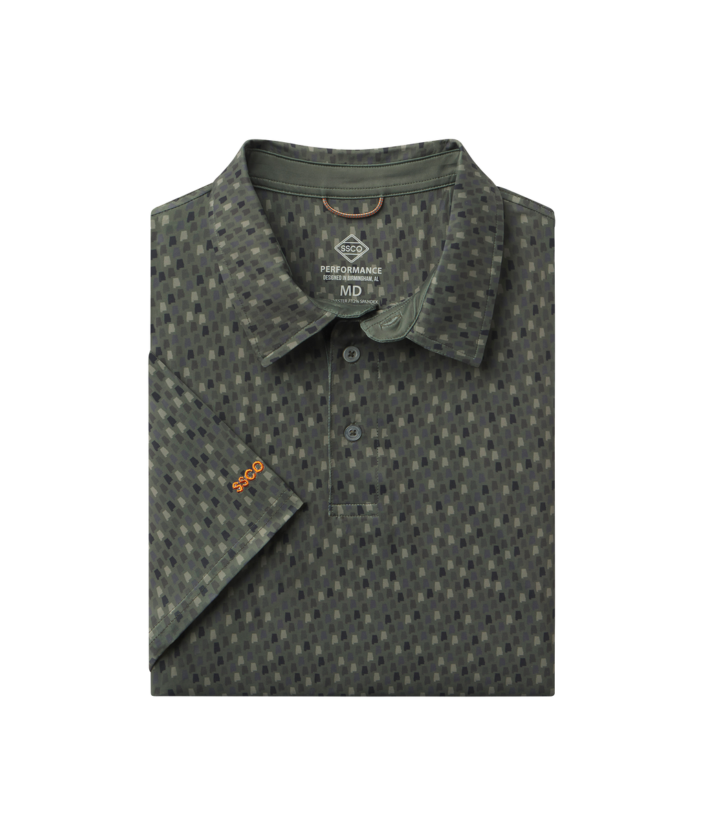 Southern Sportsman Printed Polo - Talladega Pine