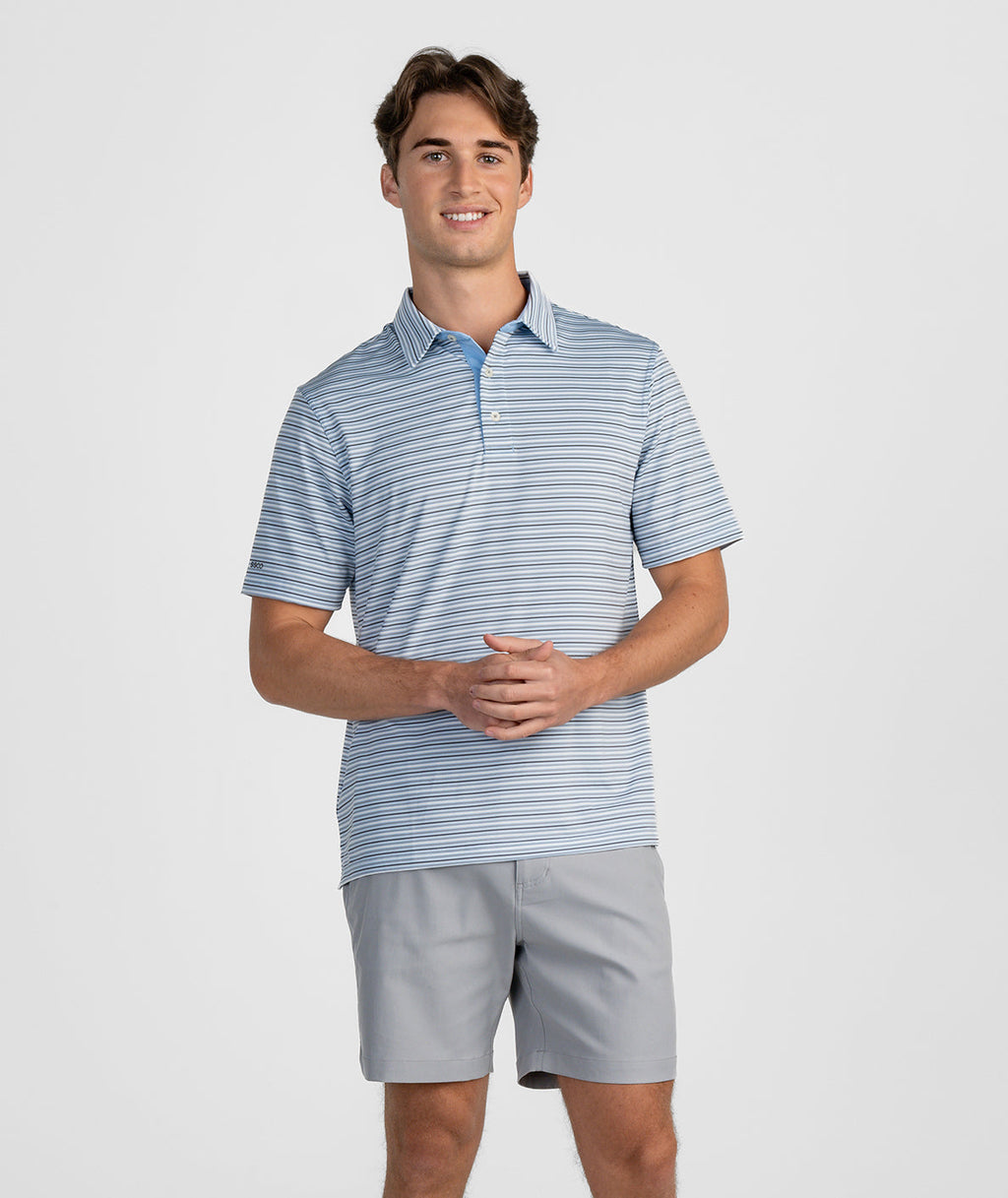 Riverbend Stripe Polo - Sweet Water