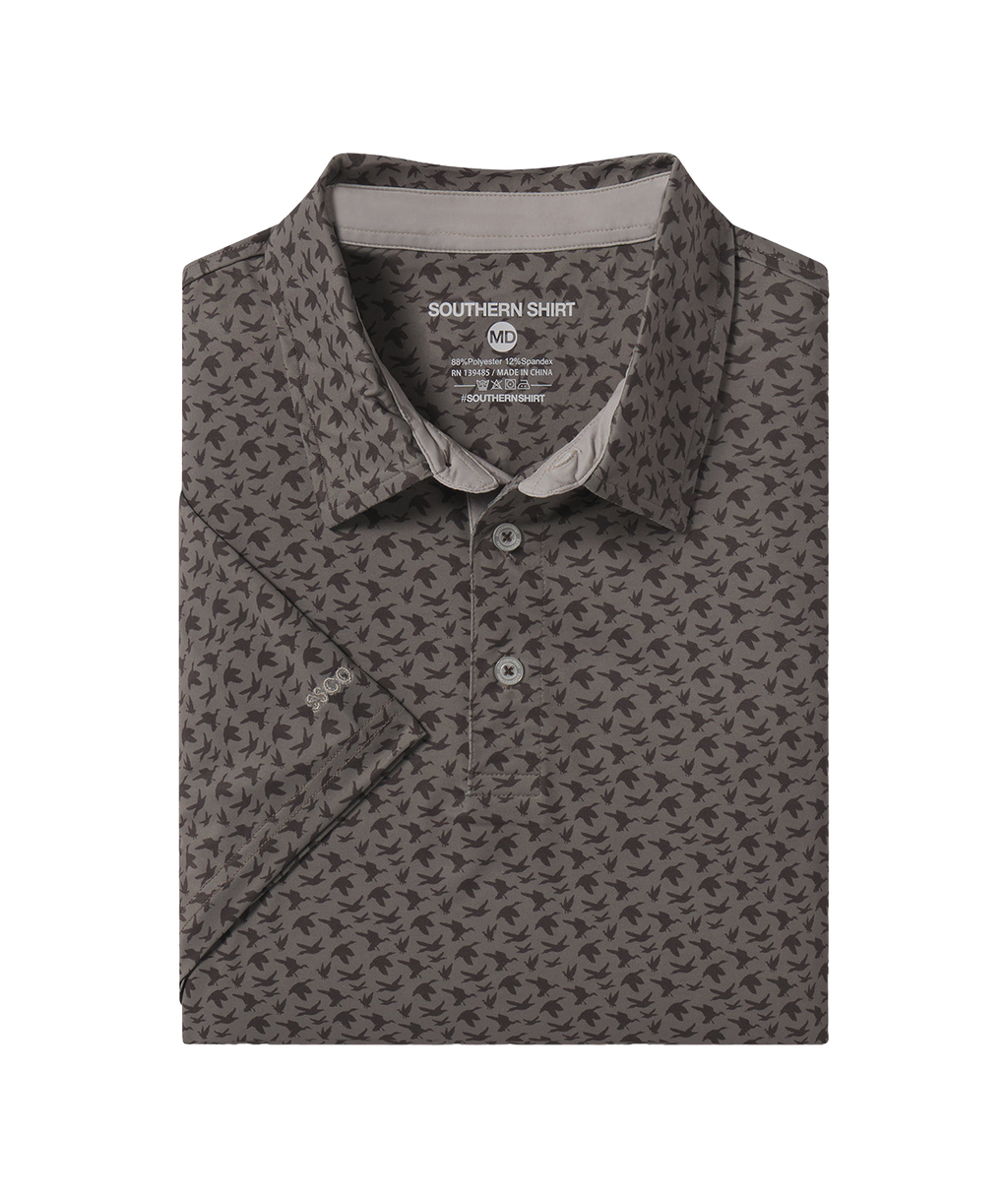 Party Fowl Printed Polo - Rock Ridge
