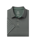 Riverbend Stripe Polo - Moss Rock