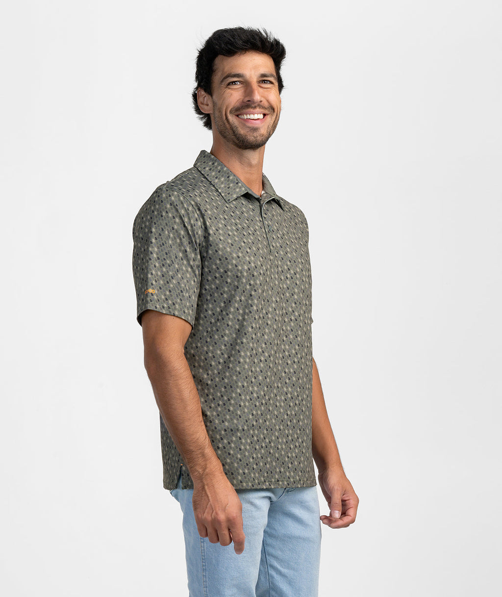 Southern Sportsman Printed Polo - Georgia Pine