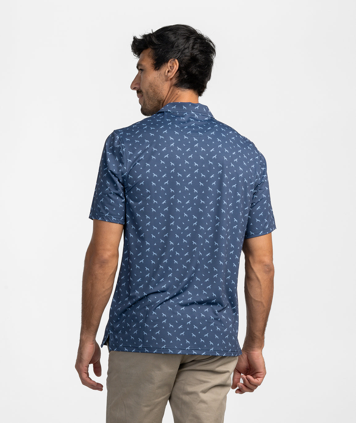 Uplands Unleashed Printed Polo - Midnight Navy