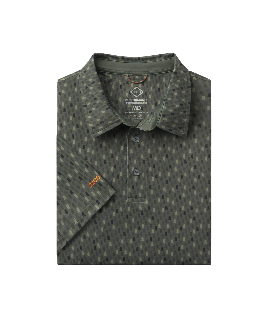 Southern Sportsman Printed Polo - Delta Pine