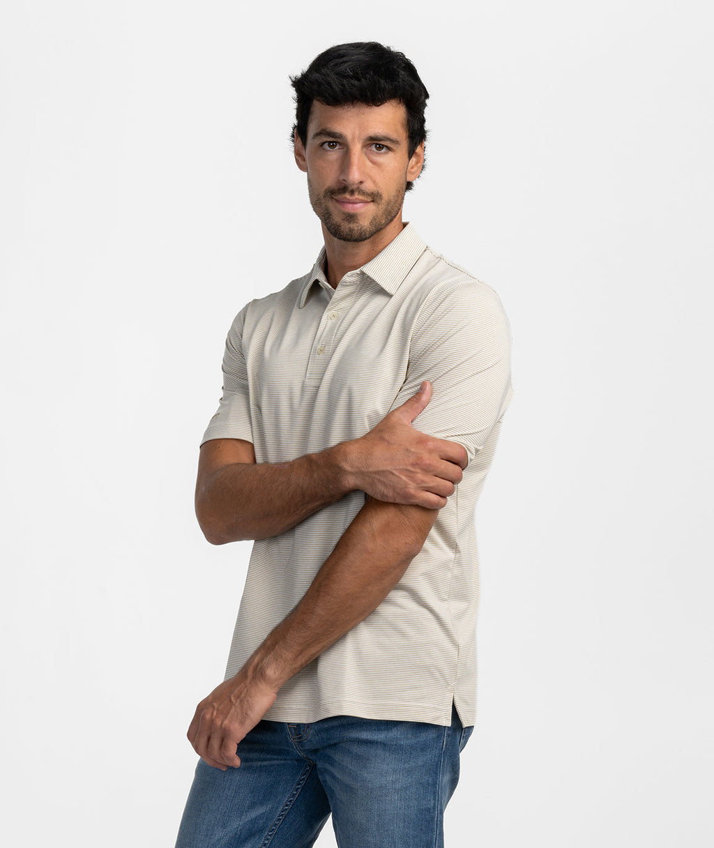 Heather Madison Stripe Polo - Mojave